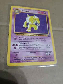 Hypno 23/62 Fossil Unlimited Non Holo Rare Pokemon Card - Image 1