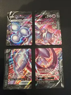 Mewtwo V-Union Set - Pokemon Sword & Shield Promo Holo Card NM - A - Image 1