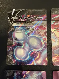 Mewtwo V-Union Set - Pokemon Sword & Shield Promo Holo Card NM - A - Image 2