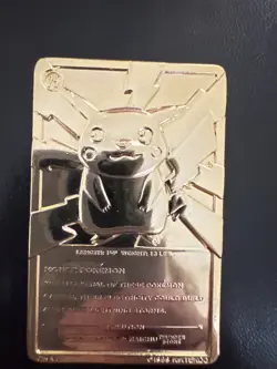 PokemonT Special Edition 23 karat Gold-Plated Trading Card #25 PIKACHU - Image 3