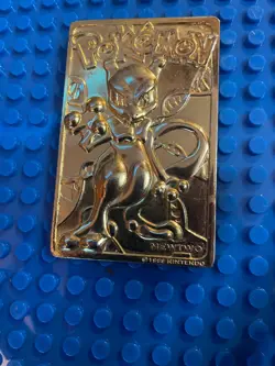 1999 Pokemon Mewtwo 23 Karat Gold Plated Special Edition Trading Card - Image 1