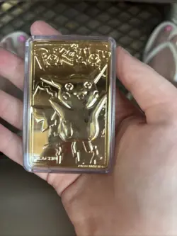 PokemonT Special Edition 23 karat Gold-Plated Trading Card #25 PIKACHU - Image 1