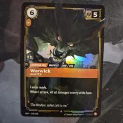 Riftbound Warwick Card OGN 159/298 English League of Legends - Image 1