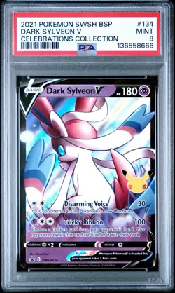 Dark Sylveon V SWSH134 SWSH: Sword & Shield Promo Cards Holo PSA 9 - Image 1