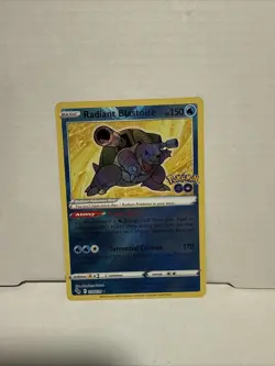Pokemon Go TCG Radiant Blastoise Holo Rare Card Mint Condition 018/078 - Image 1