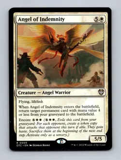 Angel of Indemnity Commander: Outlaws of Thunder Junction Non-Foil MTG NM - Image 1