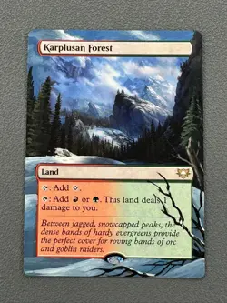 Karplusan Forest MTG Edge of Eternities Hand Painted Borderless Full Altered Art - Image 1