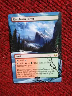 Karplusan Forest MTG Edge of Eternities Hand Painted Borderless Full Altered Art - Image 2