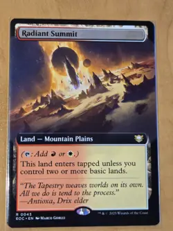 MTG Edge of Eternities EOC Commander 43 Radiant Summit- Rare Borderless - Image 1