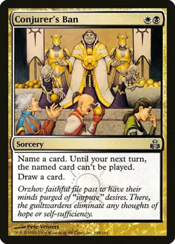 1x Conjurer's Ban - NM English MTG - Guildpact - Image 1