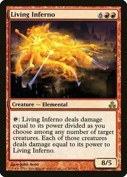 1x Living Inferno - NM English MTG - Guildpact - Image 1