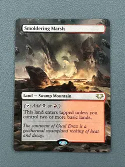 Smoldering Marsh MTG Edge of Eternities Commander Hand Painted Altered Art - Image 1