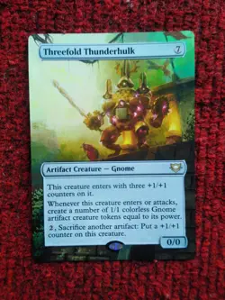 Threefold Thunderhulk MTG Edge of Eternities Commander Hand Painted Altered Art - Image 2