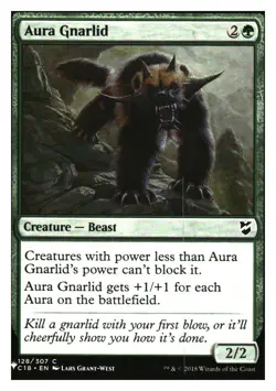 Aura Gnarlid Mystery Booster MTG - NM+ Mythic Relics - Image 1