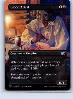Magic_the_gathering Double Masters 2022 #352 Blood Artist (Borderless) .VO4 - Image 1