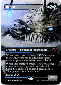 Deceit (Borderless) - FOIL - [Lorwyn Eclipsed] Magic MTG ECL 0293 NM 💧💀 - Image 2