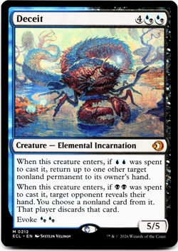 Deceit [Lorwyn Eclipsed] Magic - MTG ECL 0212 NM 💧💀 - Image 1