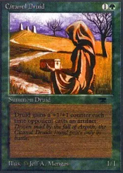 1 x Citanul Druid - Antiquities - Heavy Play - MTG - Image 1