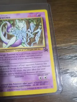 Mewtwo 12/53 WOTC Black Star Promo Pokemon Card TCG VINTAGE - Image 3