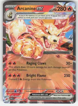Pokemon TCG SV01: Scarlet & Violet Base Set #032/198 Arcanine EX NM - Image 1