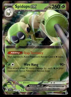 Pokemon TCG SV01: Scarlet & Violet Base Set #019/198 Spidops ex NM - Image 1