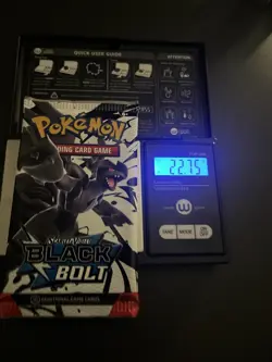 Heavy 22.75g Pokemon TCG SV 10.5 Black Bolt Booster Pack Sealed! - Image 1