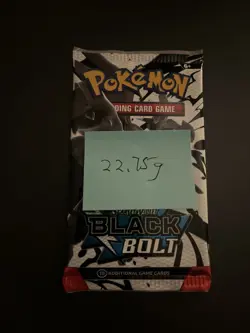 Heavy 22.75g Pokemon TCG SV 10.5 Black Bolt Booster Pack Sealed! - Image 3
