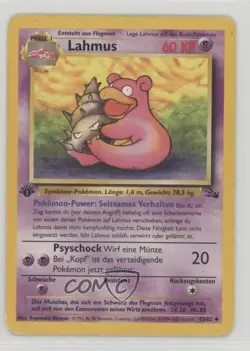 Slowbro German 1st Ed. Pokemon Fossil #43 1999 - Image 1