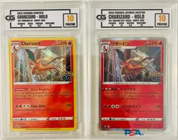 CG 10 Pristine 2022 Charizard 010/078 & Charizard 010/071 Pokemon Go - Image 1