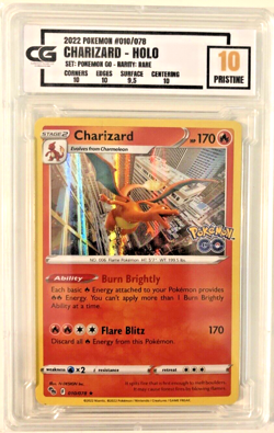 CG 10 Pristine 2022 Charizard 010/078 & Charizard 010/071 Pokemon Go - Image 2