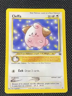 Cleffa 31/53 Wotc Black Star Promo Regular Pokemon LP/NM - Image 1