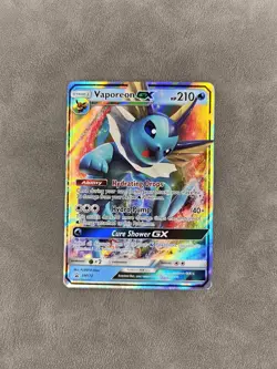 Pokemon TCG Vaporeon GX SM172 Sun & Moon Black Star Promo Holo - LP - Image 1