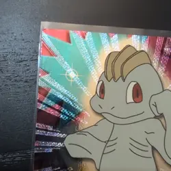 1999 Topps Pokemon TV #66 Machop Silver Foil Black Logo (Rays 2nd Print) - Image 3