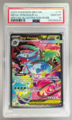 6243 Mega Venusaur ex 2025 Pokemon Mega Evolution - MEG EN #177 SIR PSA 10 - Image 1