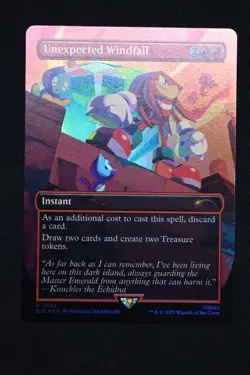 MTG Unexpected Windfall (2092) Sonic Secret Lair Drop Rainbow Foil Rare - Image 1