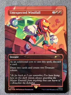MTG - Unexpected Windfall - Rainbow Foil - Sonic Secret Lair Drop - 2092 - Image 1