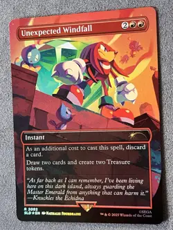 MTG - Unexpected Windfall - Rainbow Foil - Sonic Secret Lair Drop - 2092 - Image 2