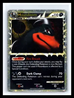 💥 Pokemon 2010 TCG Houndoom Prime Undaunted Holo Card 82/90 - Image 1