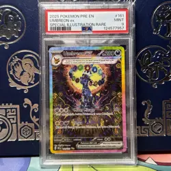 2025 Pokemon Prismatic Evolutions SIR Umbreon Ex #161 PSA 9 MINT - Image 1