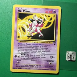 Pokemon TCG Mr. Mime 27/130 Base Set 2 Rare Card WOTC LP/NM NON HOLO - Image 1