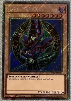 YuGiOh! Dark Magician RA03-EN080 Platinum Secret Rare 1st Edition - Image 1