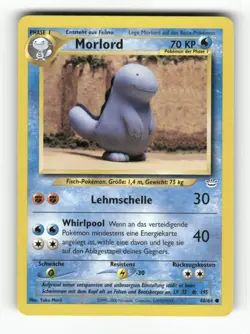 Quagsire 48/64 LP Common Pokemon TCG Neo Revelation 2001 Vintage - Image 1