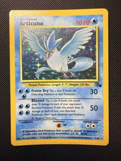 Pokemon TCG Articuno Holo Fossil Set Card 2/62 Vintage Rare, HP Damaged - Image 1