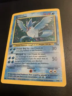Articuno 2/62 1st Edition Fossil Holo Foil Rare Pokemon TCG Card - Image 1
