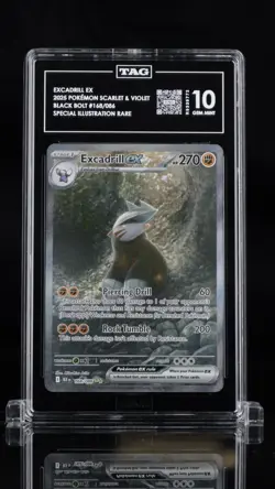 TAG 10 Pokemon Black Bolt Excadrill EX SIR #168/086 GEM MINT - Image 1
