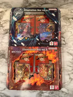 One Piece TCG Illustration Box Vol 5 and Vol 6 Lot - Factory Sealed - Image 1