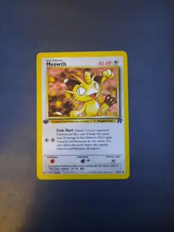 Pokemon Card Team Rocket 1st Edition Regular Finish Meowth 62/82 Vintage - Image 3
