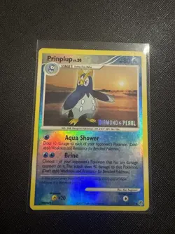 Prinplup 58/130 STAMPED Diamond & Pearl 2007 Reverse Holo Pokemon Card HP 25z - Image 1