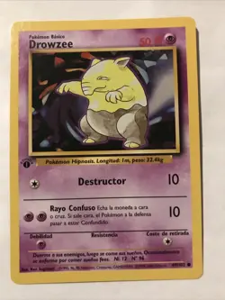 Pokemon TCG Drowzee Base Set 49/102 1st Edition Spanish Regular Card - Image 1