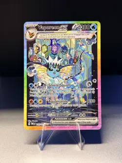 Pokemon TCG Vaporeon EX Prismatic Evolutions Special Illustration Card 149/131 - Image 1